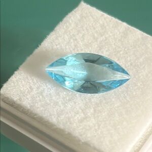Faceted Blue Topaz Marquise Cut Gemstone 15x6 mm 2+ct